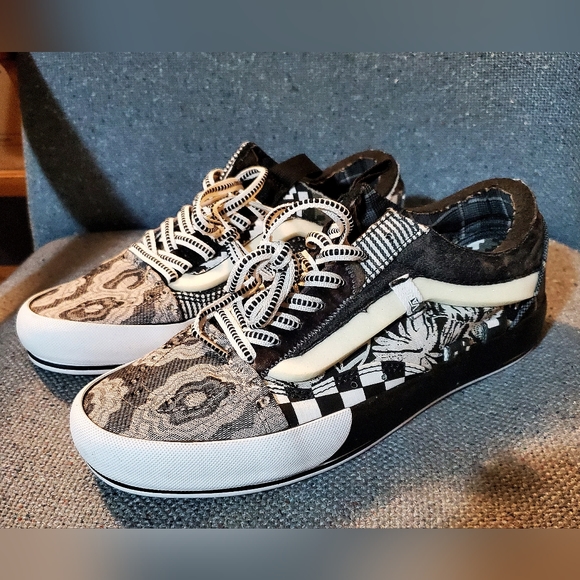 Vans Old Skool Cap "Patchwork" sz 9 Mens (Rare Exclusive Sample Pair) - Picture 1 of 8